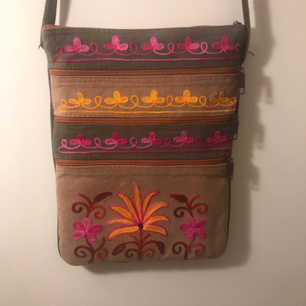 Multicolored cross body bag